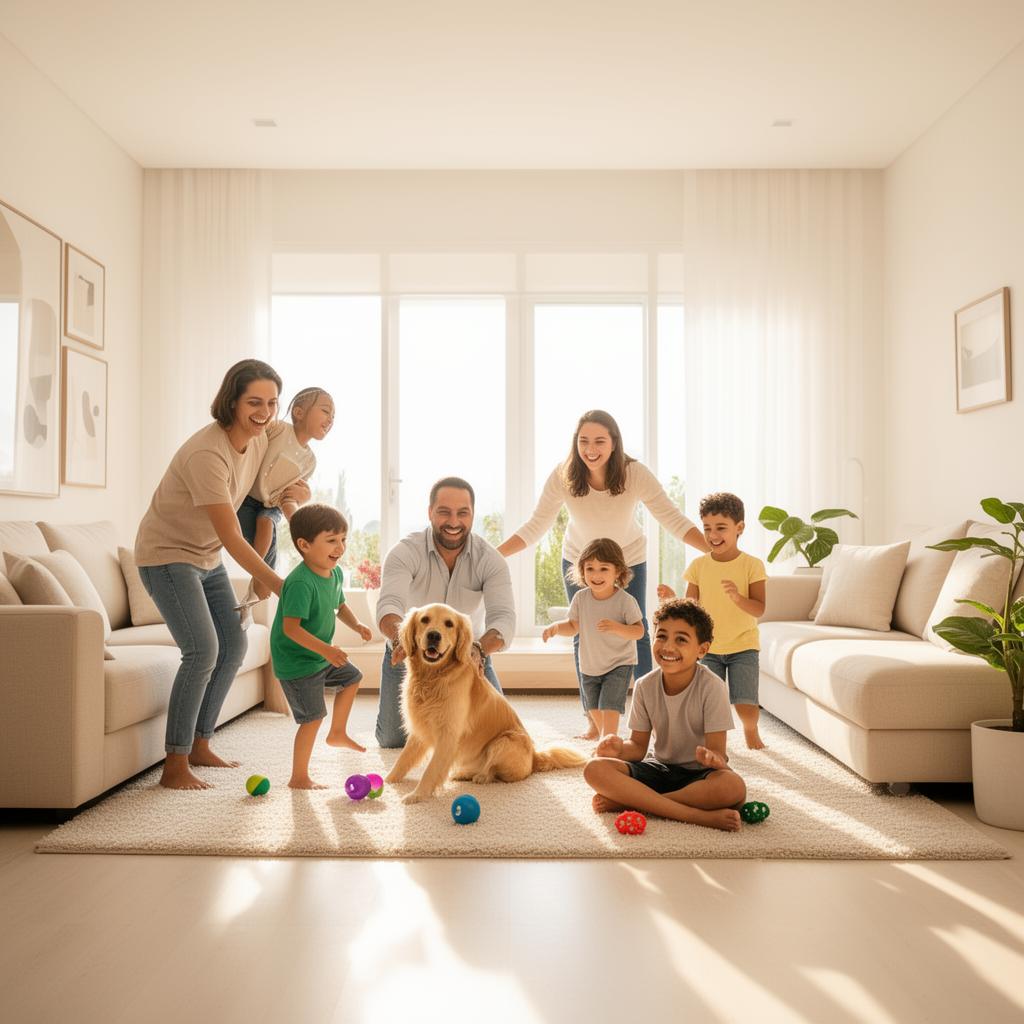 Família segura em casa